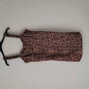 Zara Women's Animal Print Bustier Mini Dress- Size L
